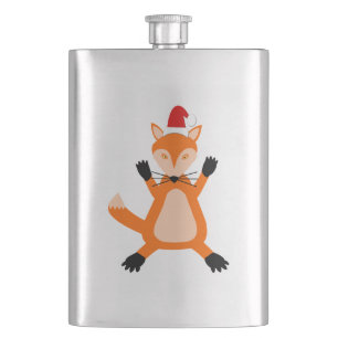 Cute Christmas Fox Flask