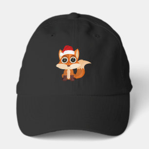 Cute Christmas Fox Santa Hat Sporty Holiday Style