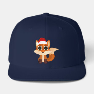 Cute Christmas Fox Santa Hat Streetwear Festive
