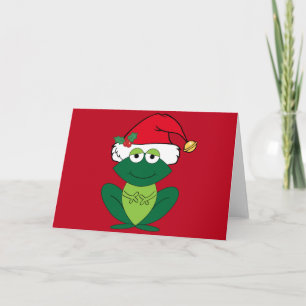 Cute Christmas Frog Card