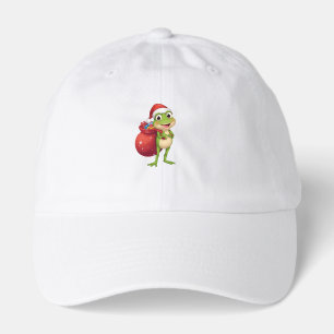 Cute Christmas Frog with Gift Bag - Santa Frog Hol Hat
