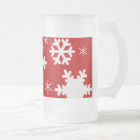 Cute Christmas Frosted Glass Mug!