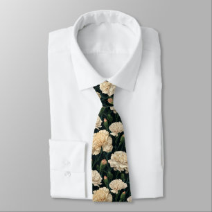 Cute Christmas Gift For Boyfriend Carnation Flower Neck Tie