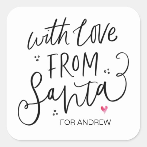 Cute Christmas Gift Tags From Santa Stickers