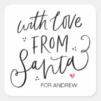 Cute Christmas Gift Tags From Santa Stickers