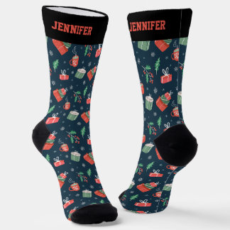 Cute Christmas Gifts Pattern Winter Holiday Socks