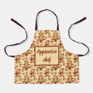 Cute christmas gingerbread apron for kid
