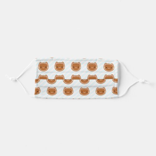 Cute Christmas Gingerbread Cat Adult Cloth Face Mask