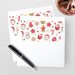 Cute Christmas Gingerbread Cookie Envelope Liner