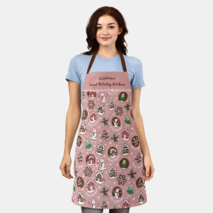 Cute Christmas Gingerbread Cookie Holiday Baking Apron