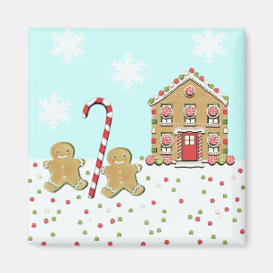 Cute Christmas Gingerbread Cookies Magnet