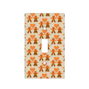 Cute Christmas Gingerbread Couple Light Switch Cover
