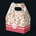 Cute Christmas Gingerbread Favor Box<br><div class="desc">A cute Christmas gingerbread man pattern decorates this gift box. So cute for passing out Christmas cookies and treats. Personalize it with your name. Designed for you by Blackberry Boulevard.</div>