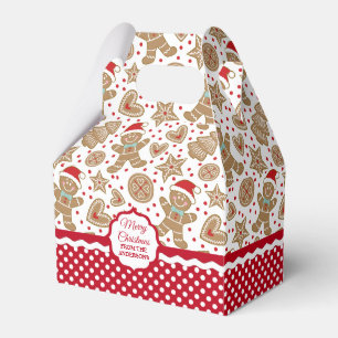 Cute Christmas Gingerbread Favor Box