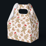 Cute Christmas Gingerbread Favor Boxes<br><div class="desc">A cute Christmas gingerbread man pattern decorates this gift box. So cute for passing out Christmas cookies and treats. Designed for you by Blackberry Boulevard.</div>