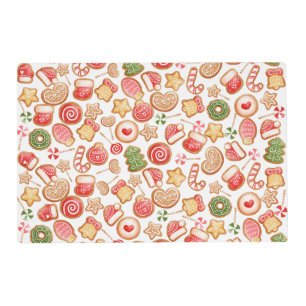 Cute Christmas Gingerbread Festive Placemat