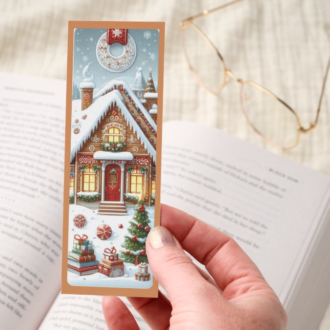 Cute Christmas Gingerbread House Bookmarks (Hand)