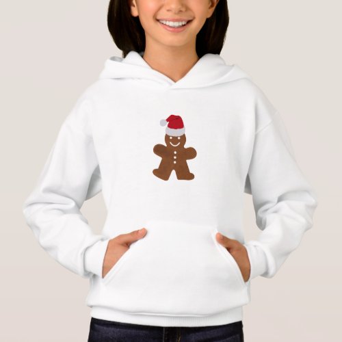 Cute Christmas Gingerbread Man Cookie  Hoodie