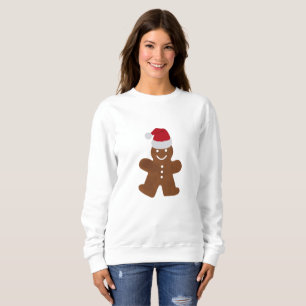 Cute Christmas Gingerbread Man Cookie  Sweatshirt
