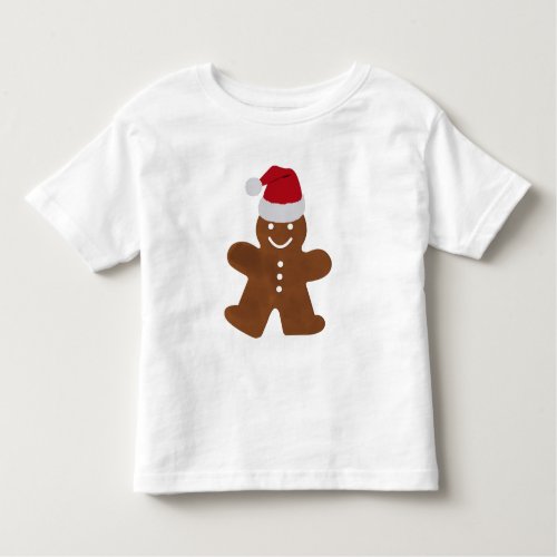 Cute Christmas Gingerbread Man Cookie Toddler T_shirt