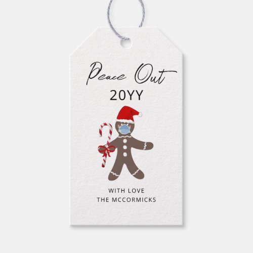 Cute Christmas Gingerbread Man Name Gift Tags