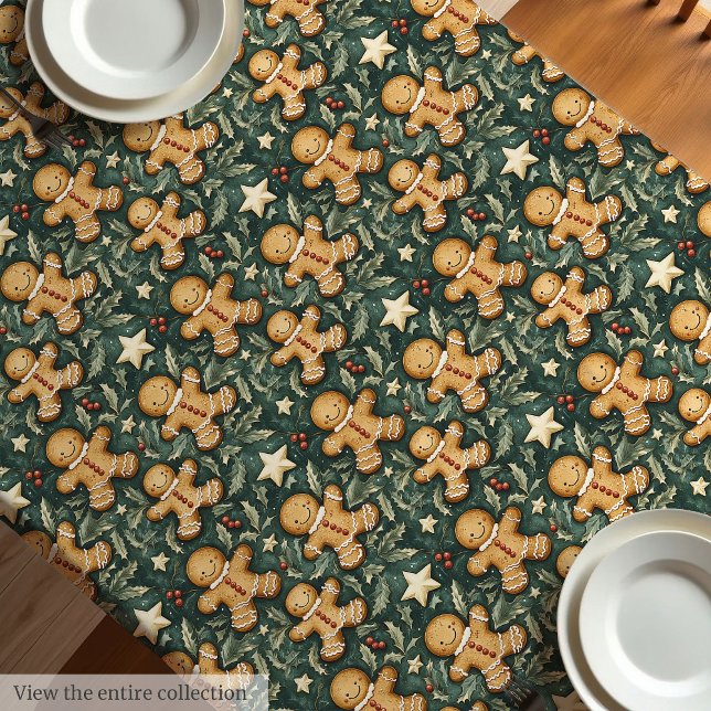 Cute Christmas gingerbread man tablecloth (Cute Christmas gingerbread man tablecloth)