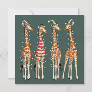 Cute Christmas Giraffe Funny Holiday Animal Lover