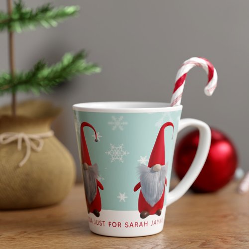 Cute Christmas Gnome Holiday Latte Mug