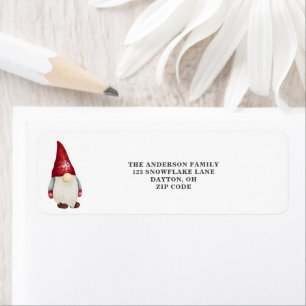 Cute Christmas Gnome  Label