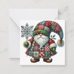 Cute Christmas Gnome Note Card