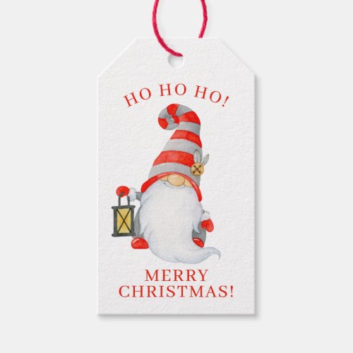 Cute Christmas Gnome Personalized Gift Tags
