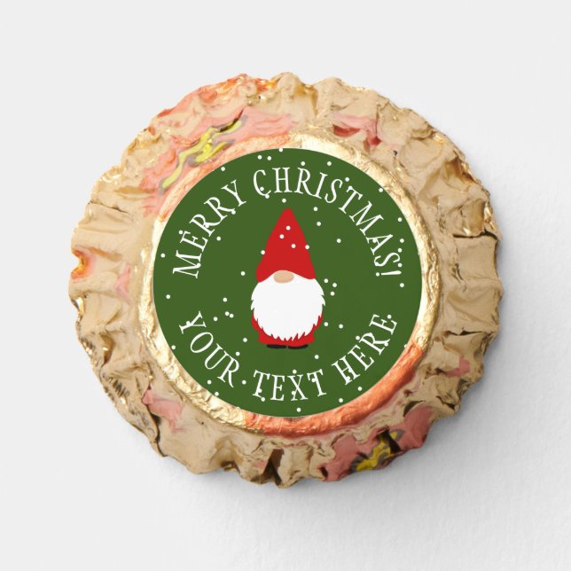 Cute Christmas gnome Reese's Peanut Butter Cups (Front)