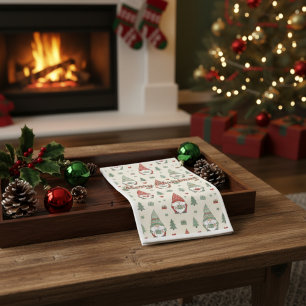 Cute Christmas Gnome Scandinavian Paper Guest Towels
