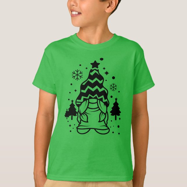 Cute Christmas Gnome T-Shirt (Front)