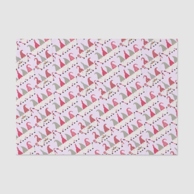 Cute Christmas Gnome Tissue Paper (Front)