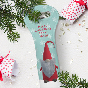 Cute Christmas Gnome Tomte Nisse Wine Bag