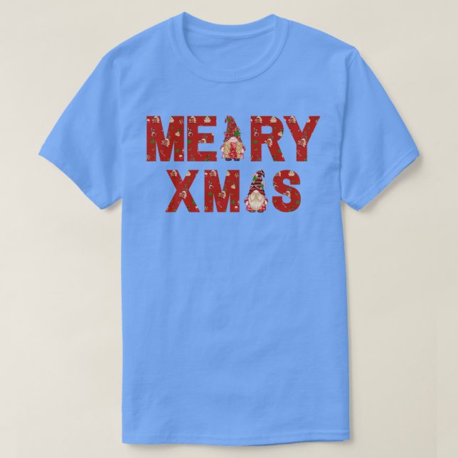Cute Christmas Gnomes and Goodies  T-Shirt (Design Front)