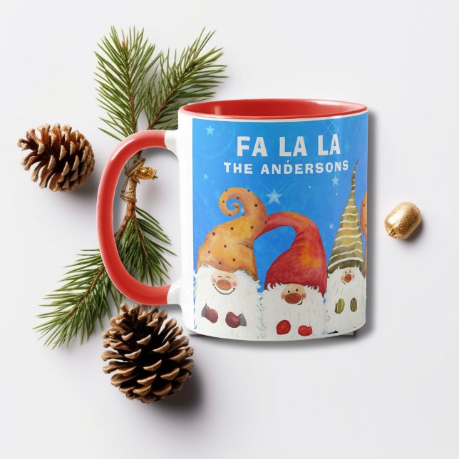 Cute Christmas Gnomes Fa La La Mug (Creator Uploaded)