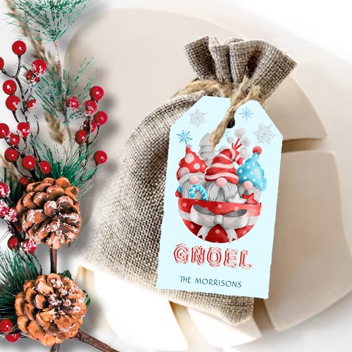 Cute Christmas Gnomes Gnoel  Gift Tags
