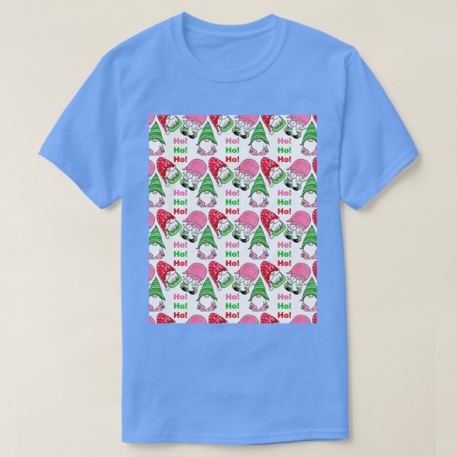 Cute Christmas Gnomes Ho Ho Ho Graphic  T-Shirt (Design Front)