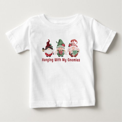 Cute Christmas Gnomes Holiday Baby T_Shirt