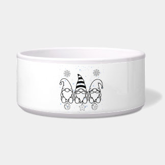 Cute Christmas Gnomes Holiday Design. Bowl