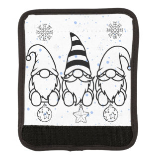 Cute Christmas Gnomes Holiday Design. Luggage Handle Wrap