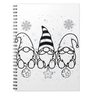 Cute Christmas Gnomes Holiday Design. Notebook