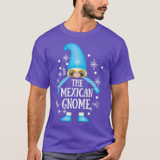 Cute Christmas Gnomes in Plaid Hats Mexican Gnome T-Shirt