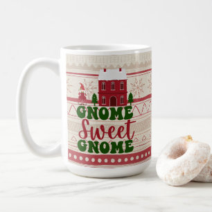 Cute Christmas gnomes red green funny pun Coffee Mug