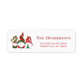 Cute Christmas Gnomes Return Address Label (Front)