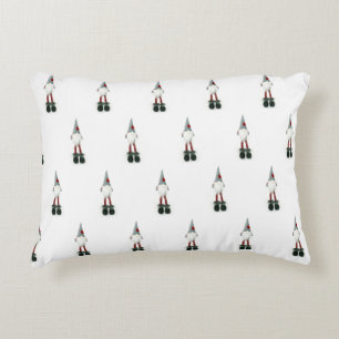 *CUTE CHRISTMAS GNOMES** WITH GREEN BACK ACCENT PILLOW