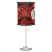 Cute Christmas Grandma Photo Red Table Lamp (Left)