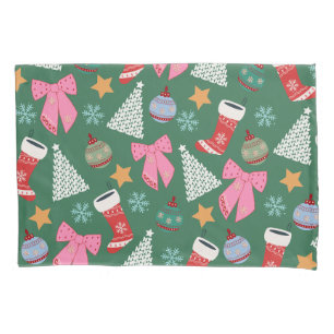 Cute Christmas Green Pillow Case